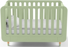 Ліжечко-трансформер IndigoWood Bubble Kit 124,5x63,5cm green (з додатковим бортиком)